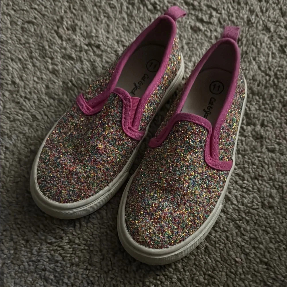 Cat & Jack Multicolor Glitter Kids Slip-On Shoes